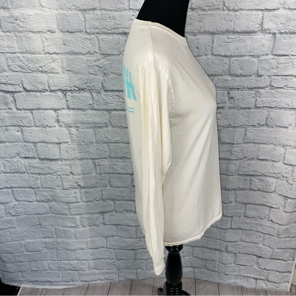 Gildan Pittsburgh Pa Longsleeve Crewneck off white 
t-shirt women size small - Picture 6 of 11